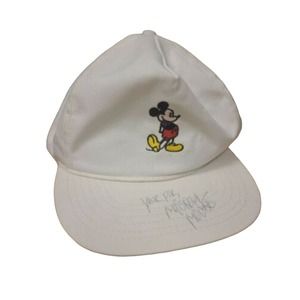 Vintage 80s Mickey Mouse Walt Disney Strapback Rope Trucker Hat Made In USA